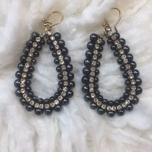 Chan Luu black pearl earrings